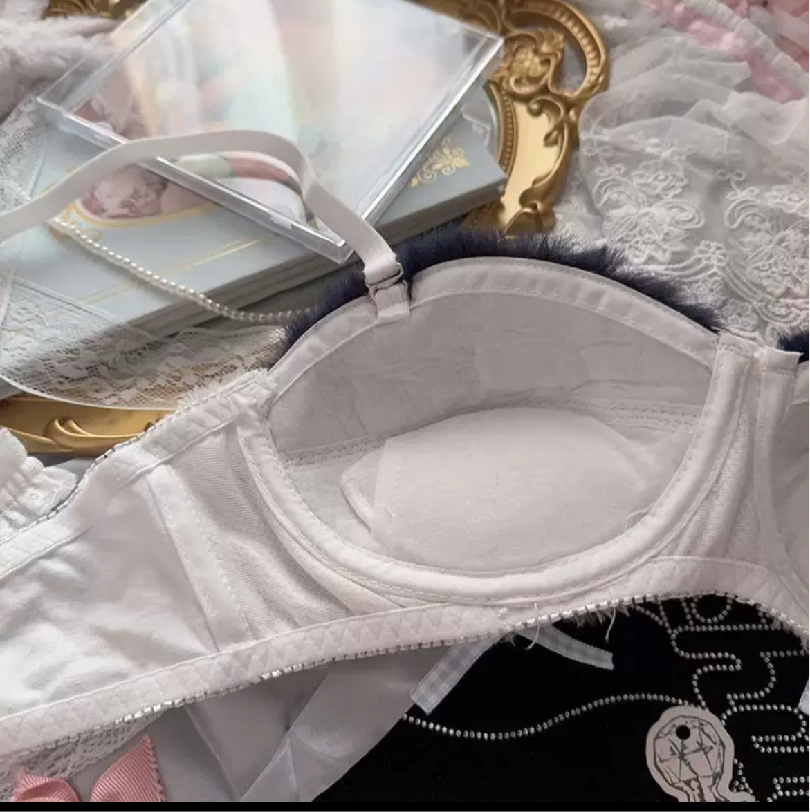 Furry Duck Plush Lingerie Set