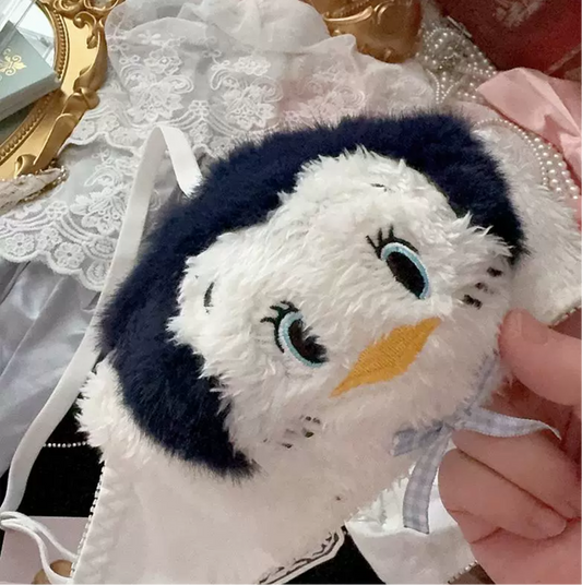 Furry Duck Plush Lingerie Set