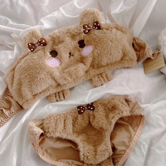Plush Teddy Lingerie Set
