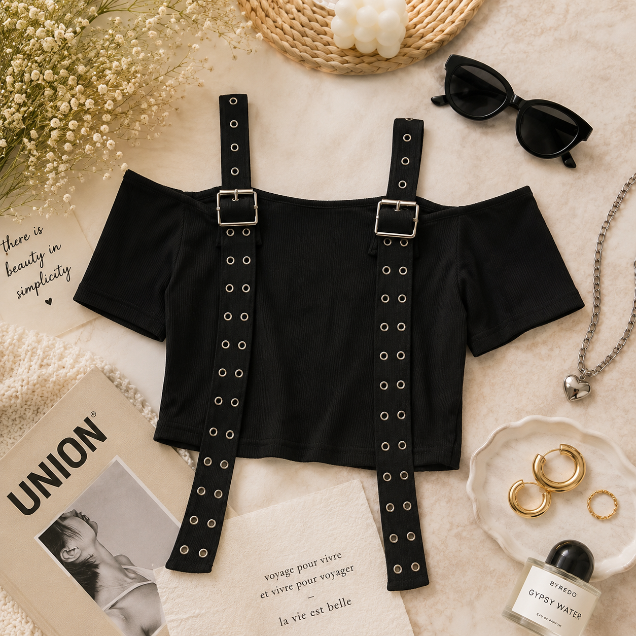 Mehak Sethi In Our Punk Off Shoulder Tee