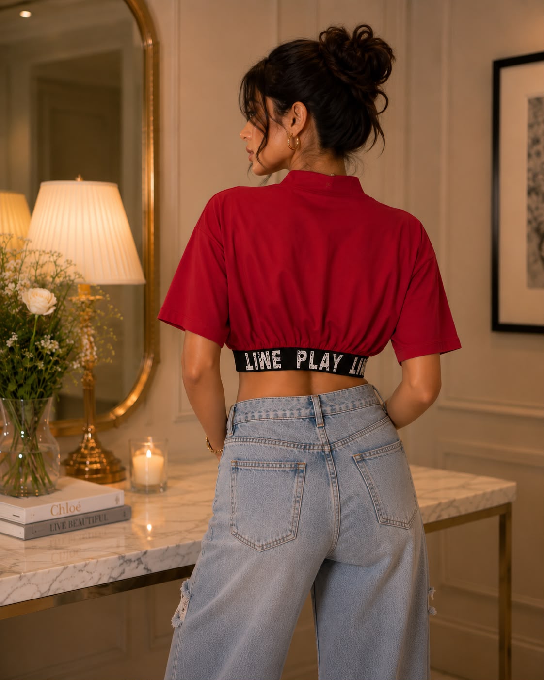 Blair Turtle Neck Cropped T-shirt