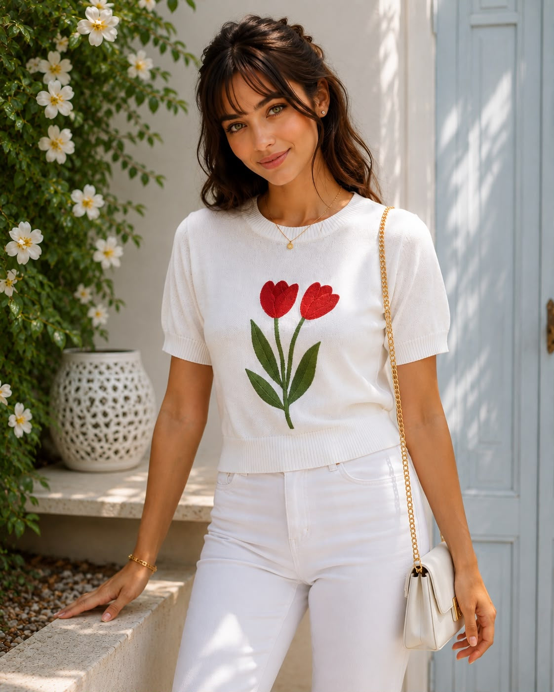 Floral Printed Tee - Made For Her Label
