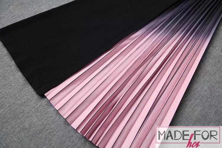 Client Deepti In Our Gradient pleated Dress - Made For Her Label