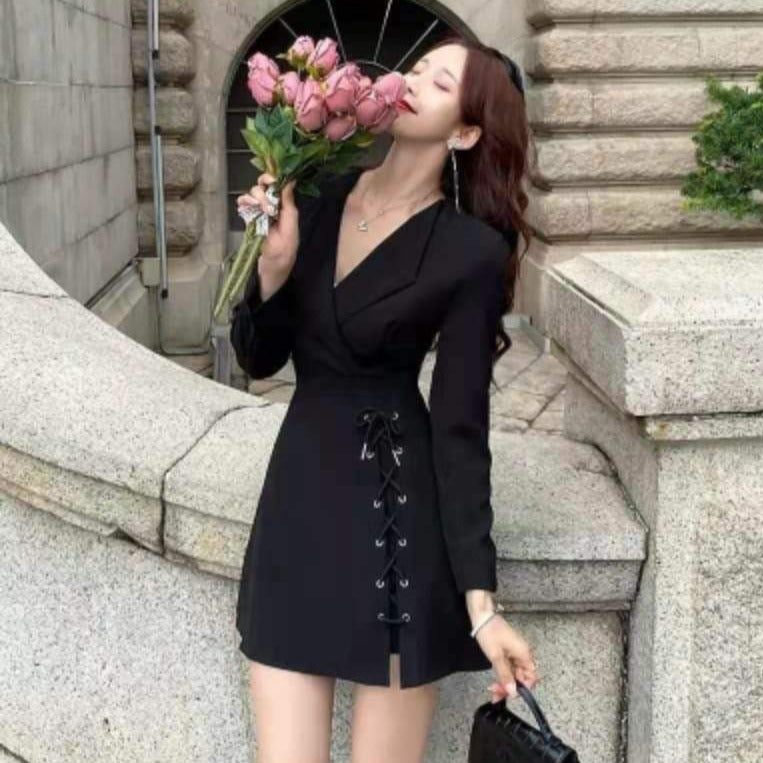 Afsi Side Lace Blazer Dress