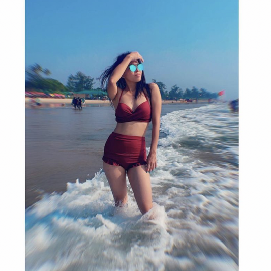 Client Anushree In Our Elena 3 Piece Swimsuit