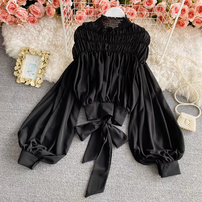 Alisha In Our Maria Chiffon Pleated Top