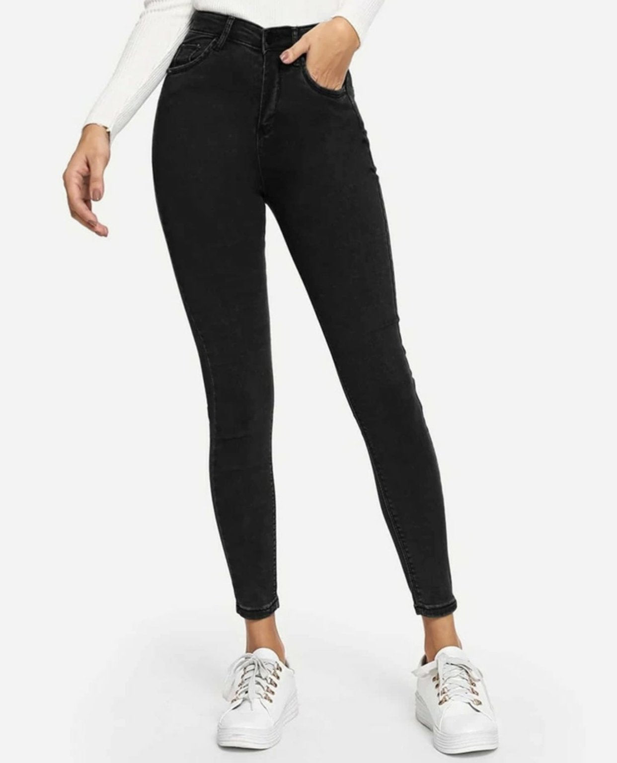 High Waist Stretch Skinny Jeans