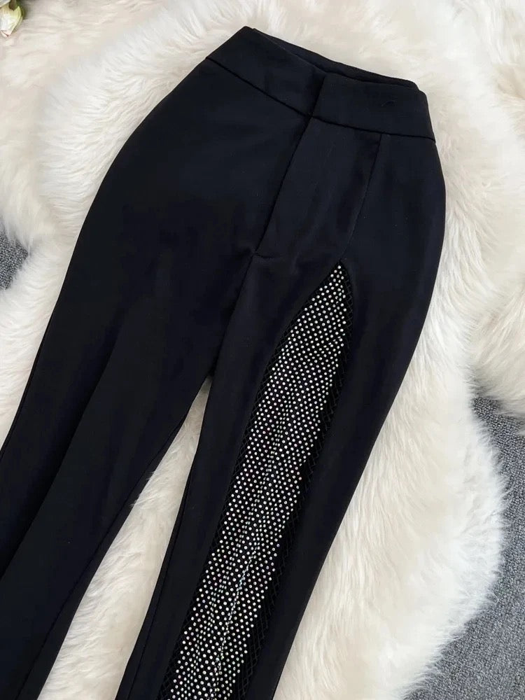 Patrick High Waisted Shiny Pants