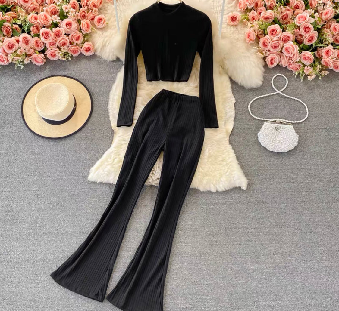 Freya Top With High Waisted Pants Set