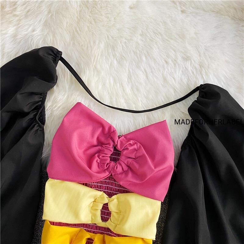 Ring Ruched Tube Top With Sleeves - Made For Her Label