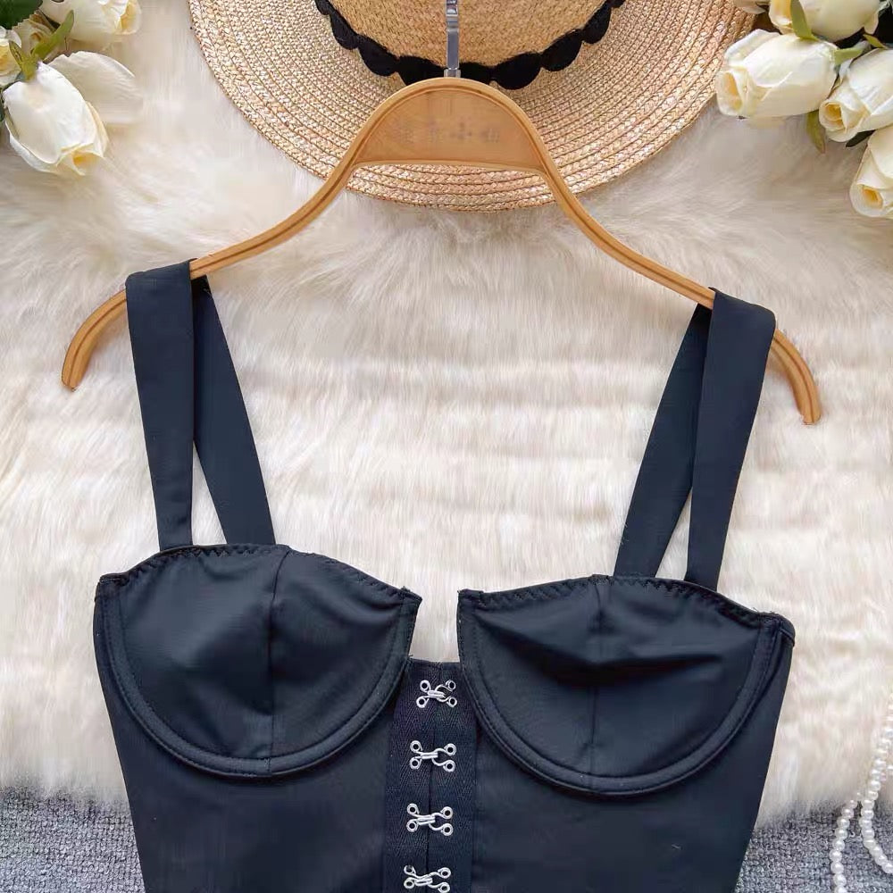 Alisha In Our Becca Hook Eye Crop Top