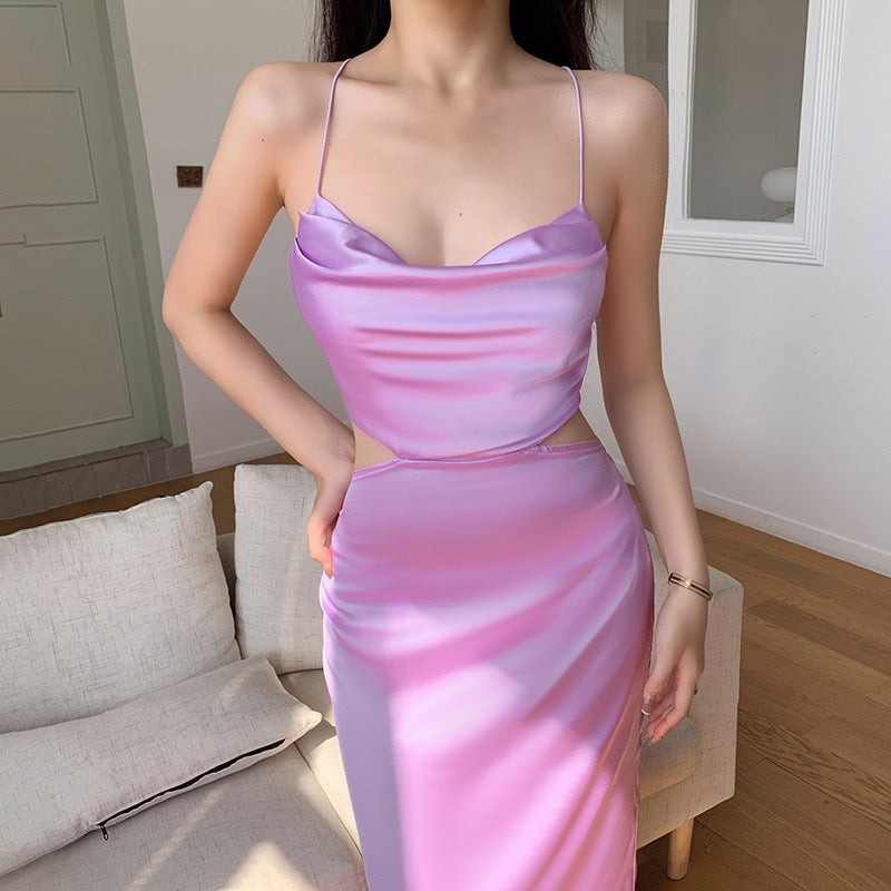 Liana Silk Criss Cross Back Dress – Made For Her Label