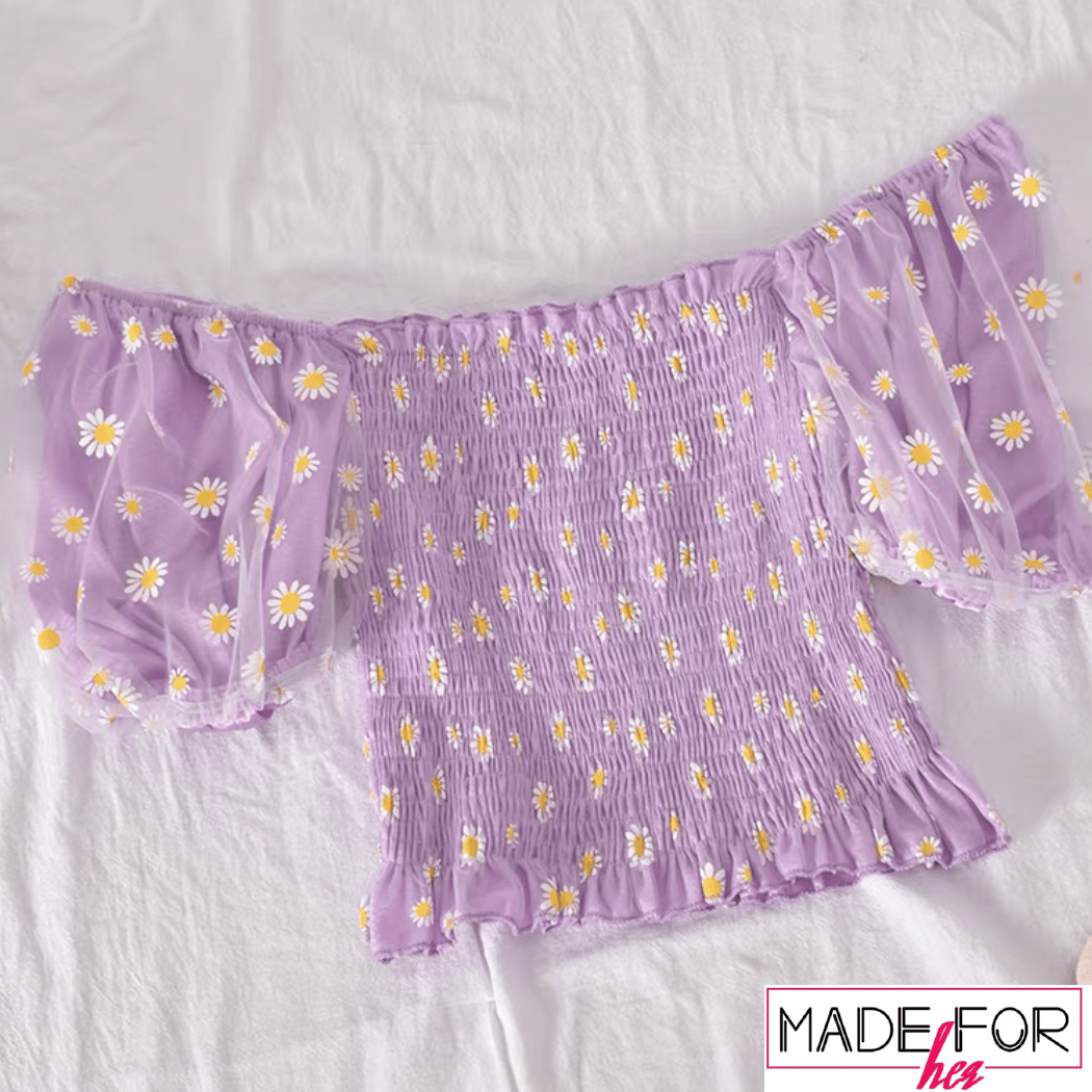 Ahsaas Channa In Our Mirana Floral Puff Sleeve Top - Made For Her Label