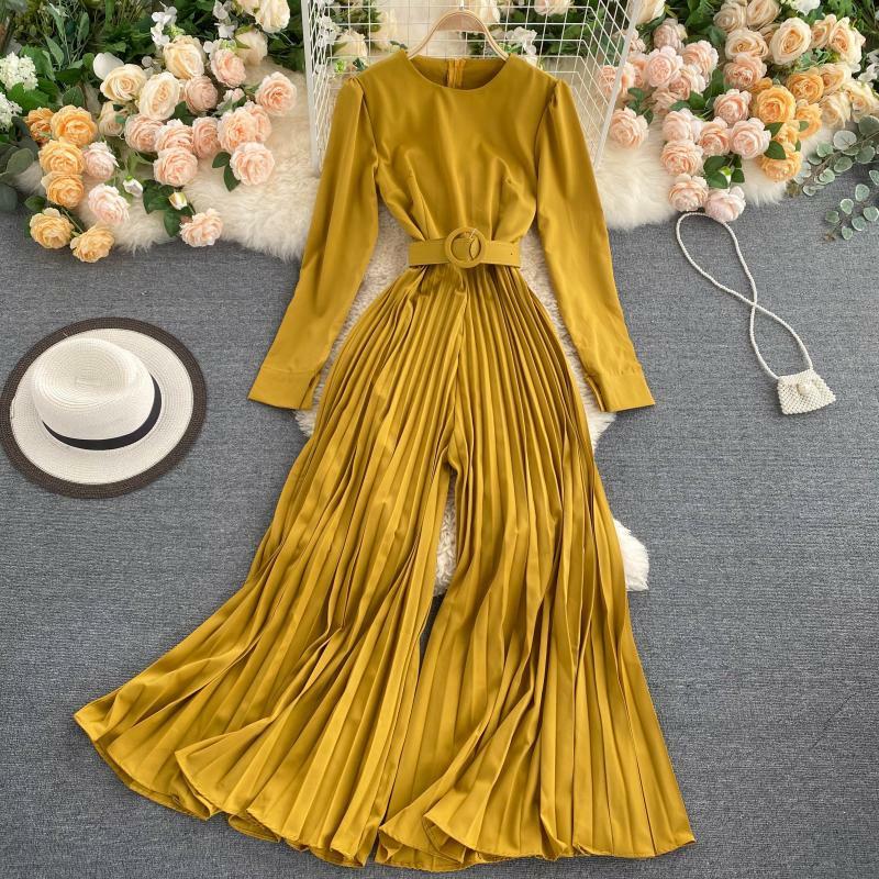 Doanna Pleated Jumpsuit - Full Sleeves - Made For Her Label