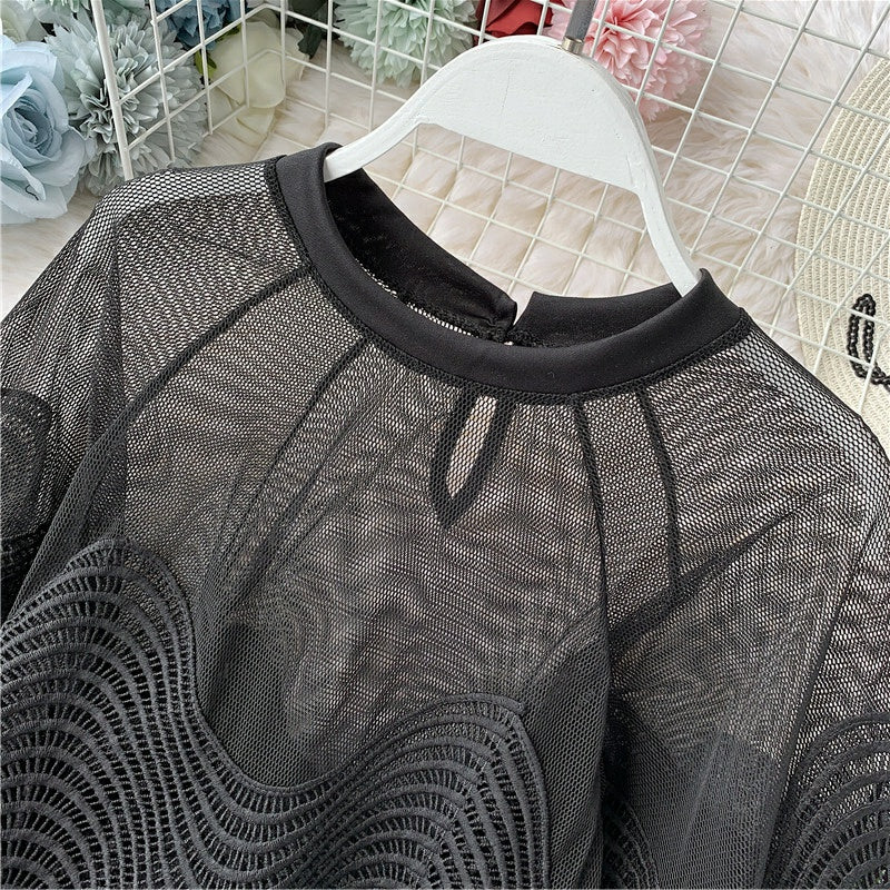 Evelyn Mesh Blouse Top