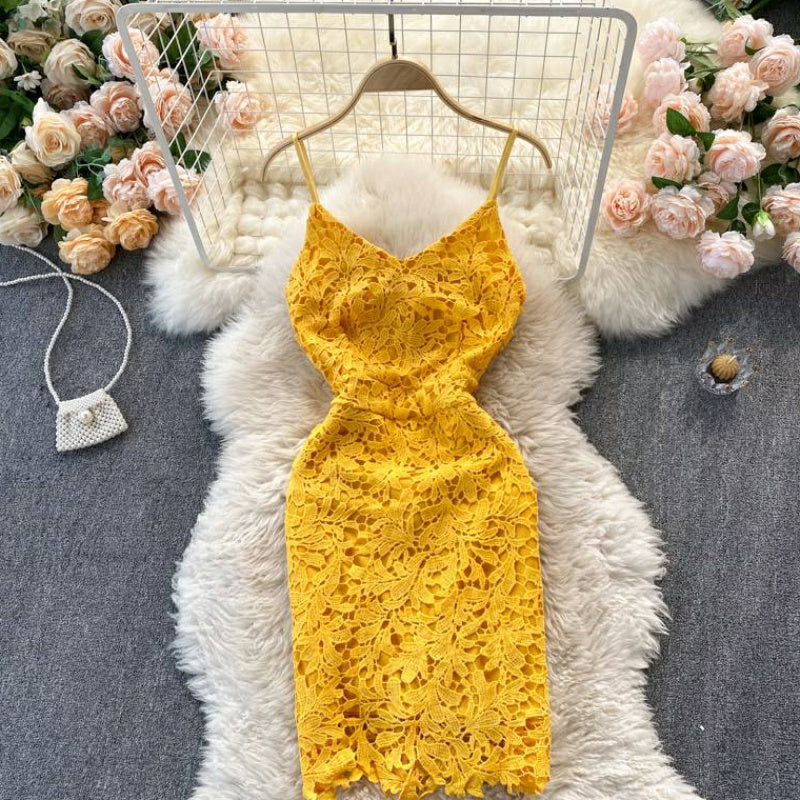 madonna lace dress The Madonna Lace Sleeveless Slit Gown 4 / Blush
