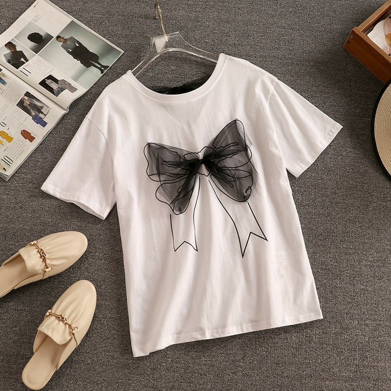 Minato Bow Tee With Skirt set - Made For Her Label