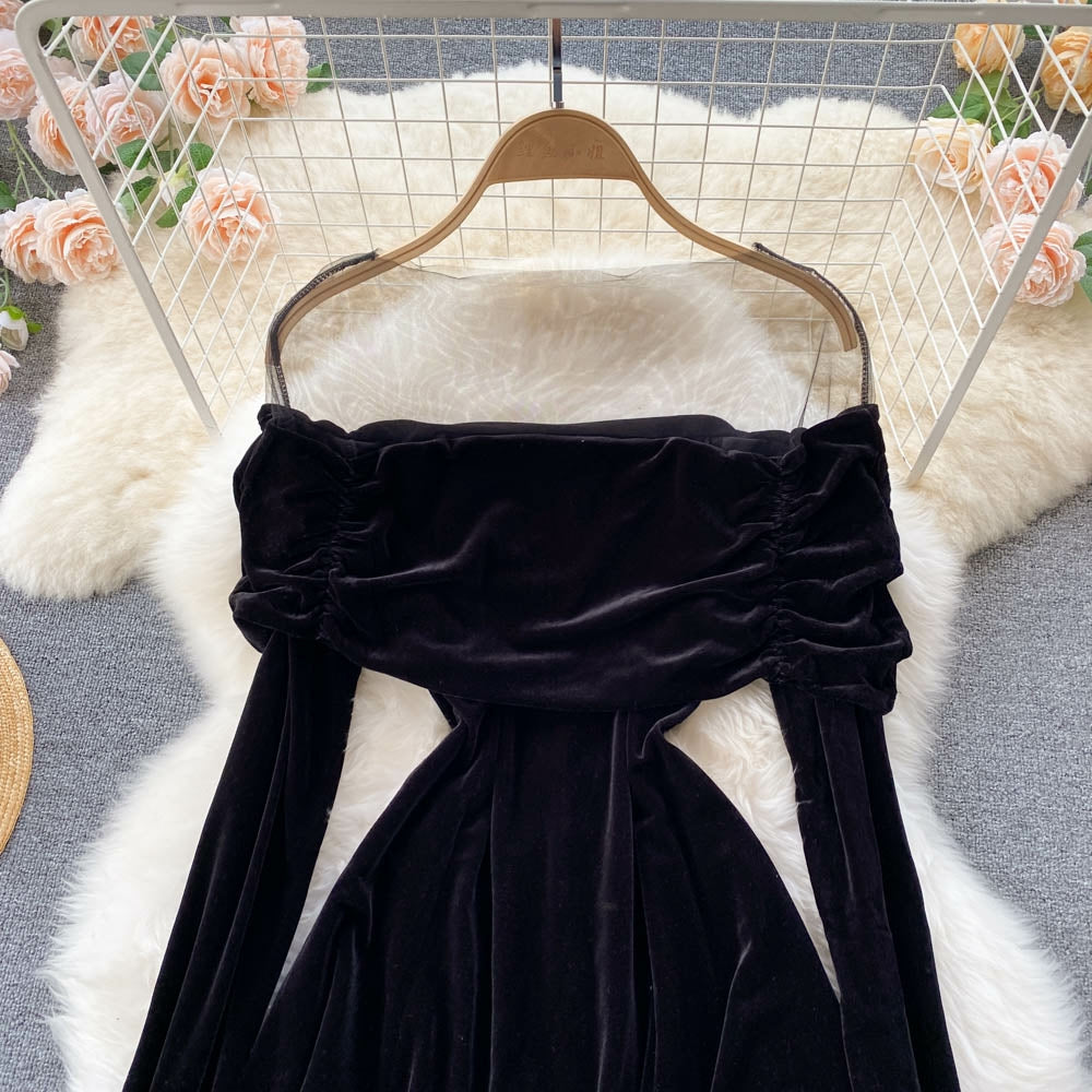 Vanessa Mesh Velvet Dress