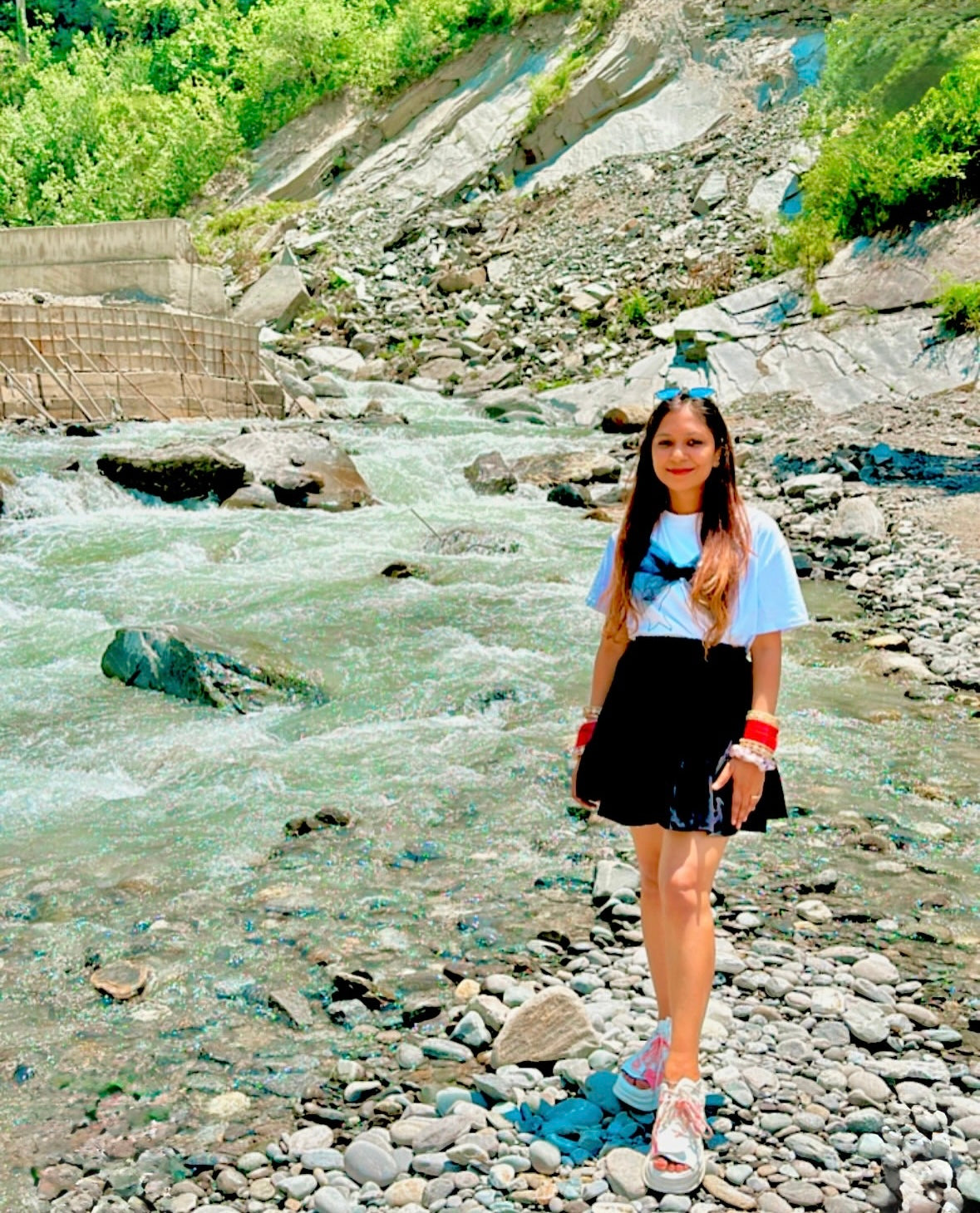 Alisha In Our Minato Bow Tee With Skirt set