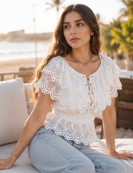 Amara Lace Blouse - Made For Her Label