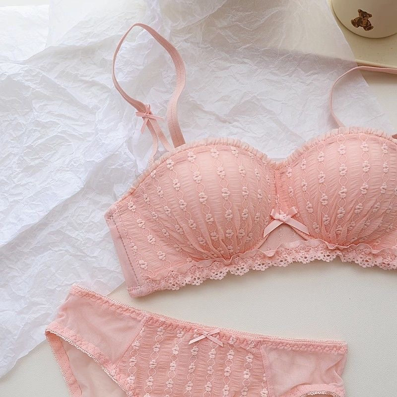 Monaco Blossom Lace Padded Bra & Panty Lingerie Set - Made For Her Label