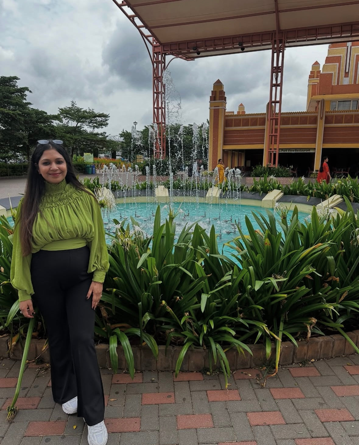 Alisha In Our Maria Chiffon Pleated Top