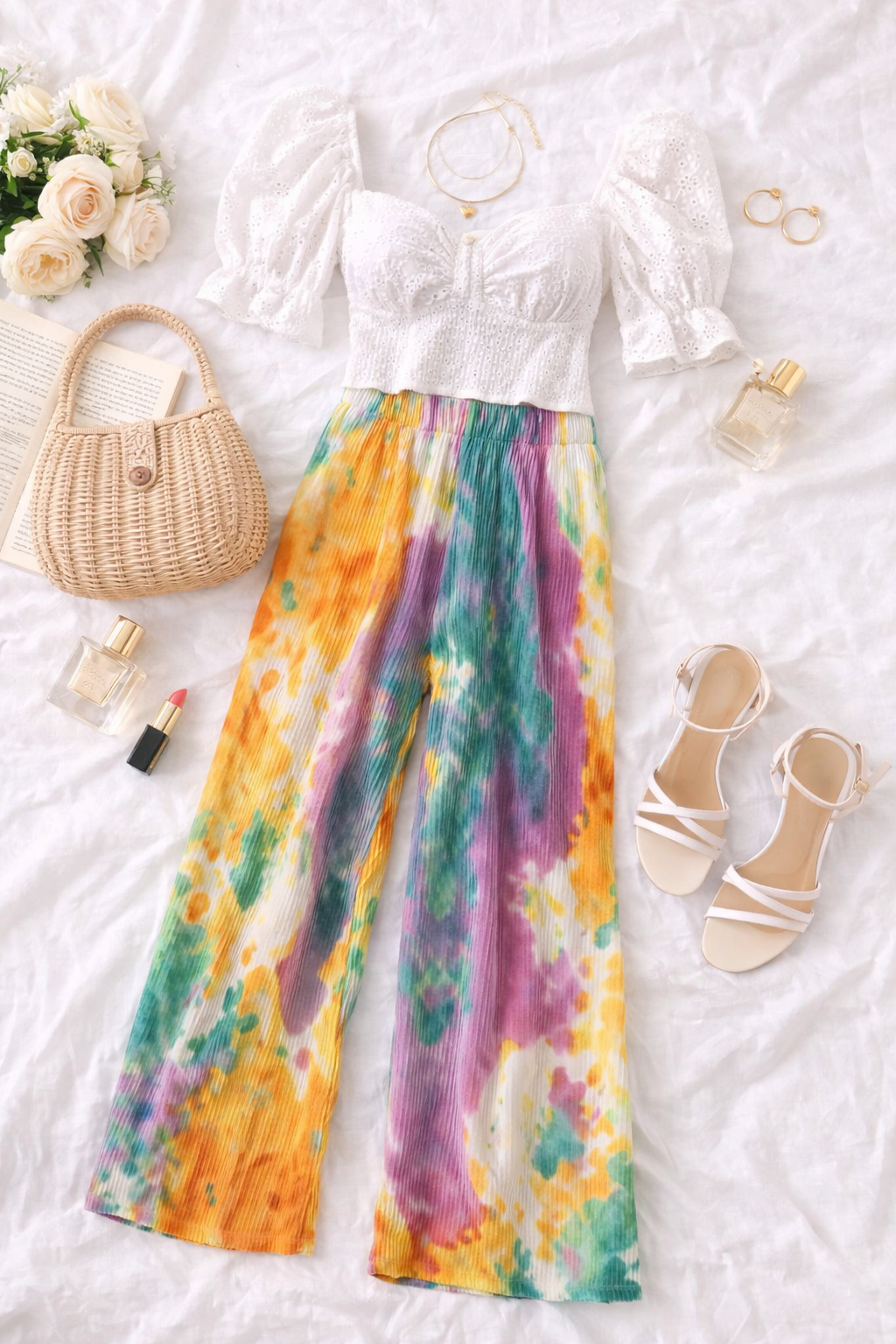 Colourful Pleated Pants - Made For Her Label