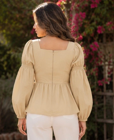 Giselle Beige Top - Made For Her Label