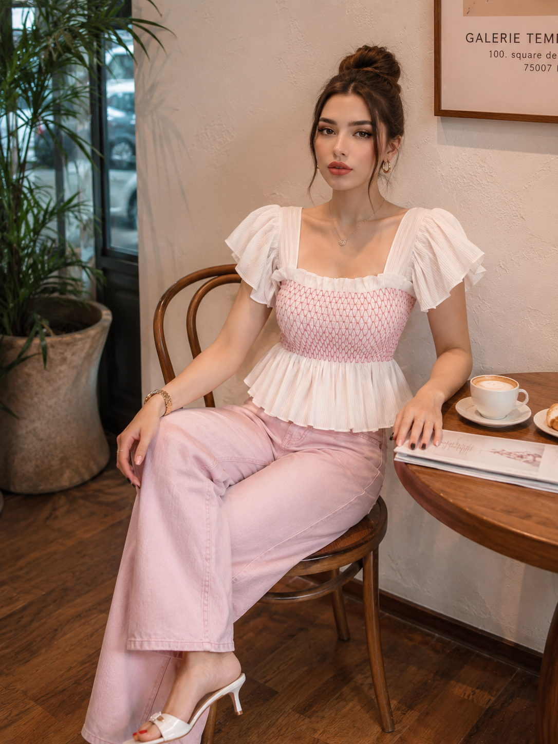 Garry Butterfly Sleeve Top - Made For Her Label