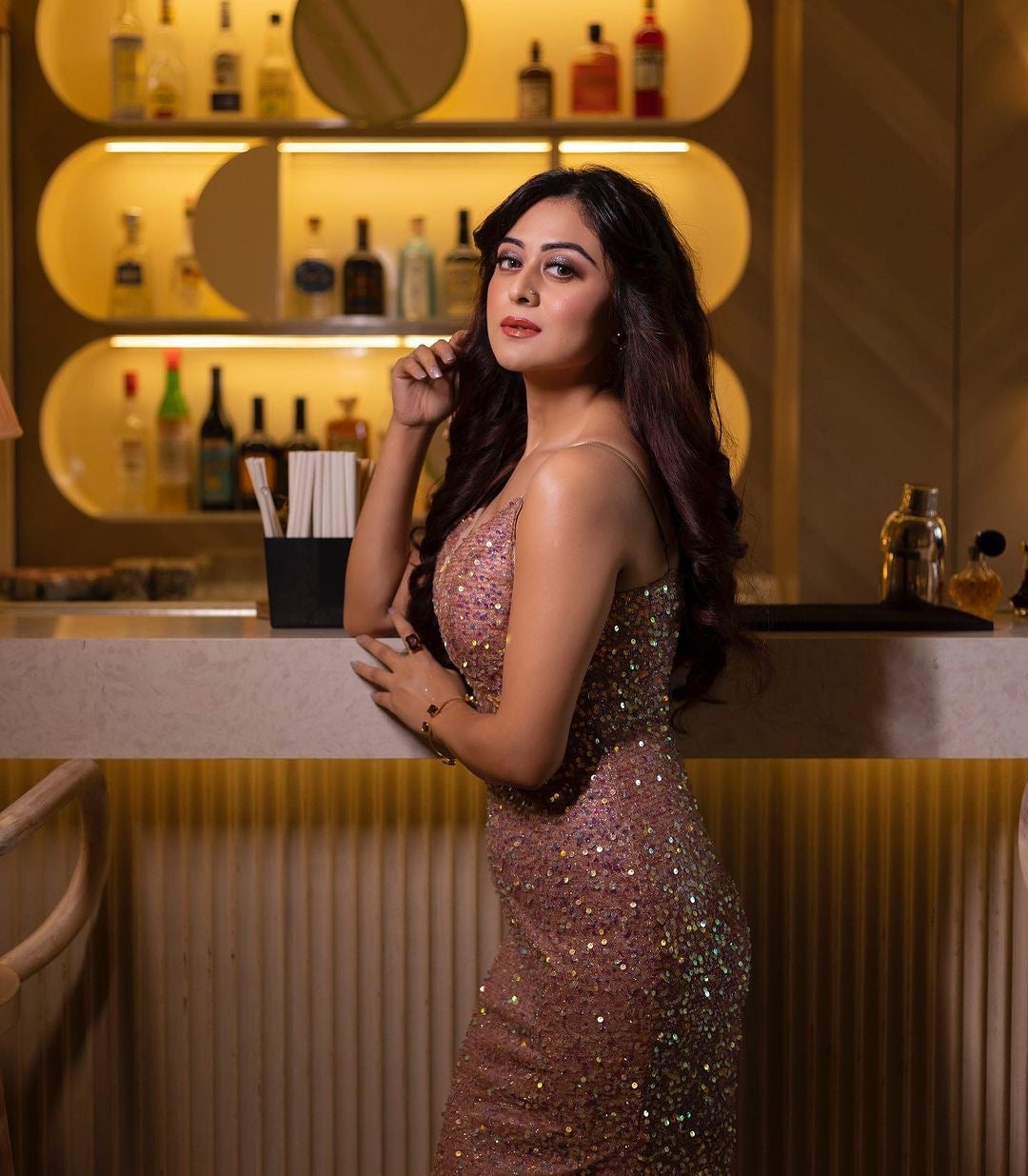 Falaq naaz In our Gima Sequin Dress