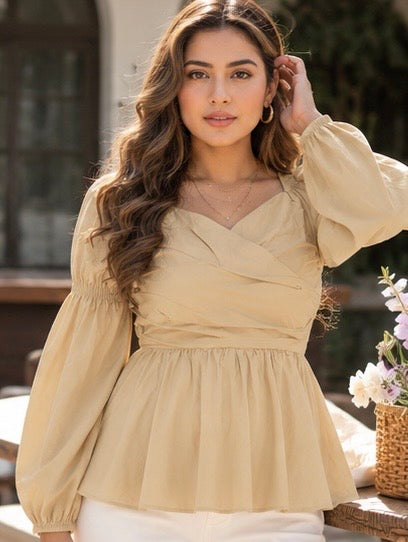 Giselle Beige Top - Made For Her Label