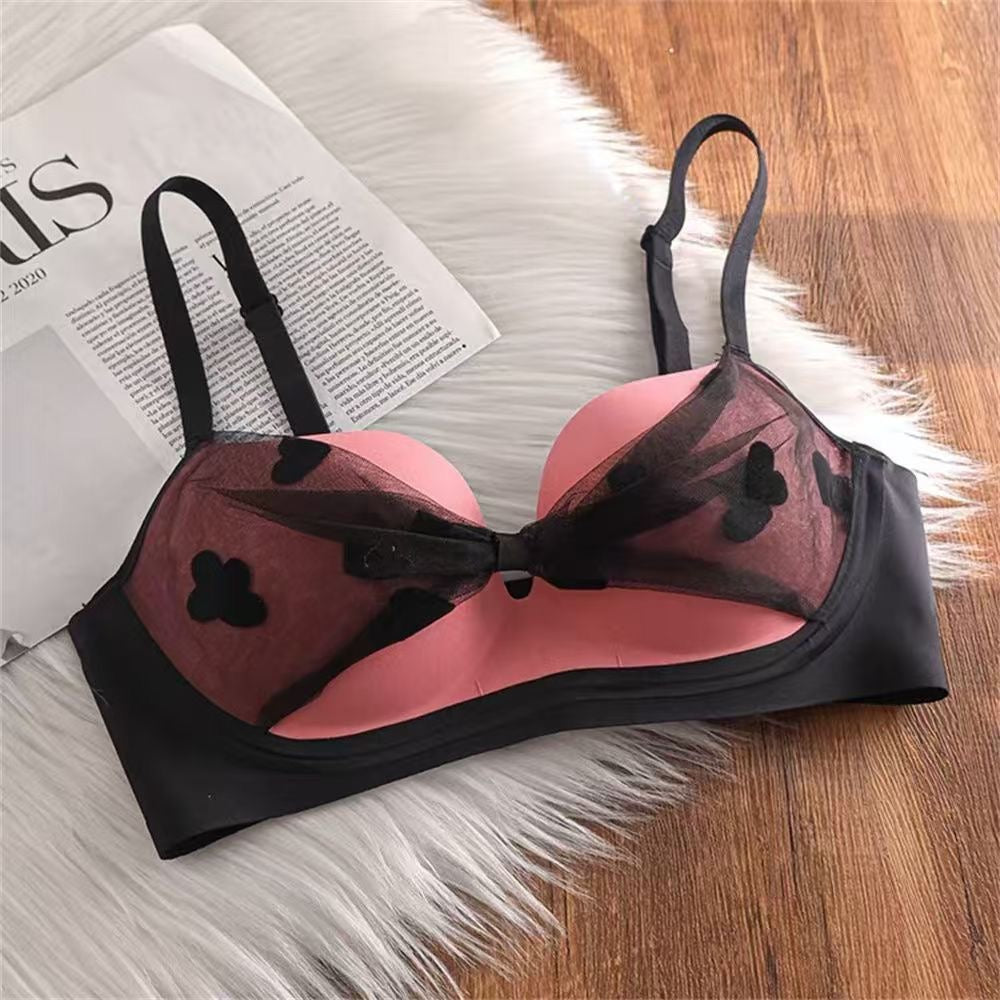 Valencia Sheer Heart Mesh Padded Bralette - Made For Her Label
