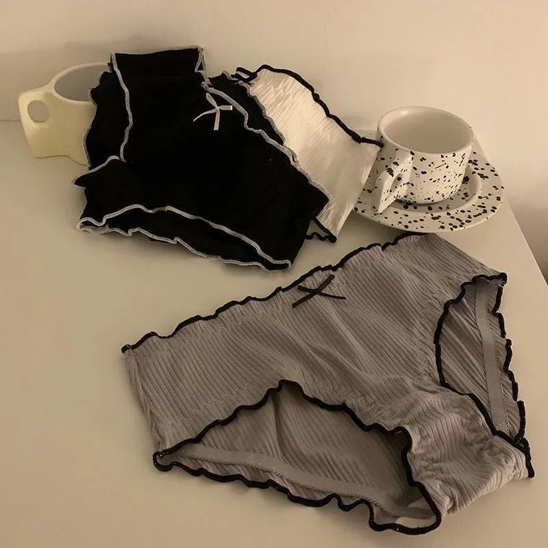 Positano Frill Rib Boyshort Panties - Made For Her Label