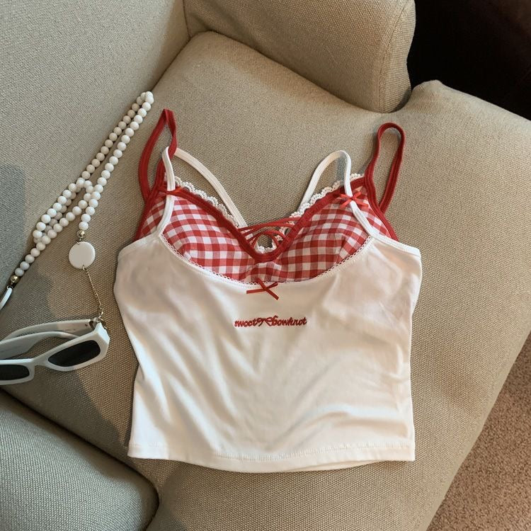 Seville Layered Cami Padded Crop Top - Made For Her Label