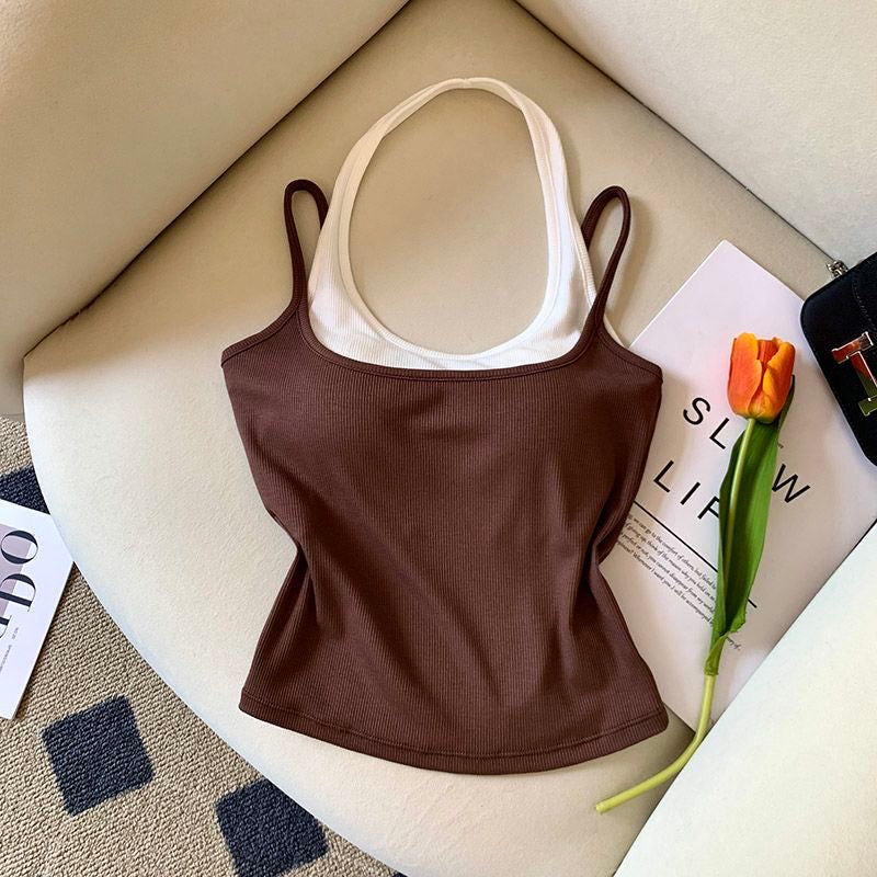Avelisse Padded Ribbed Cami Top