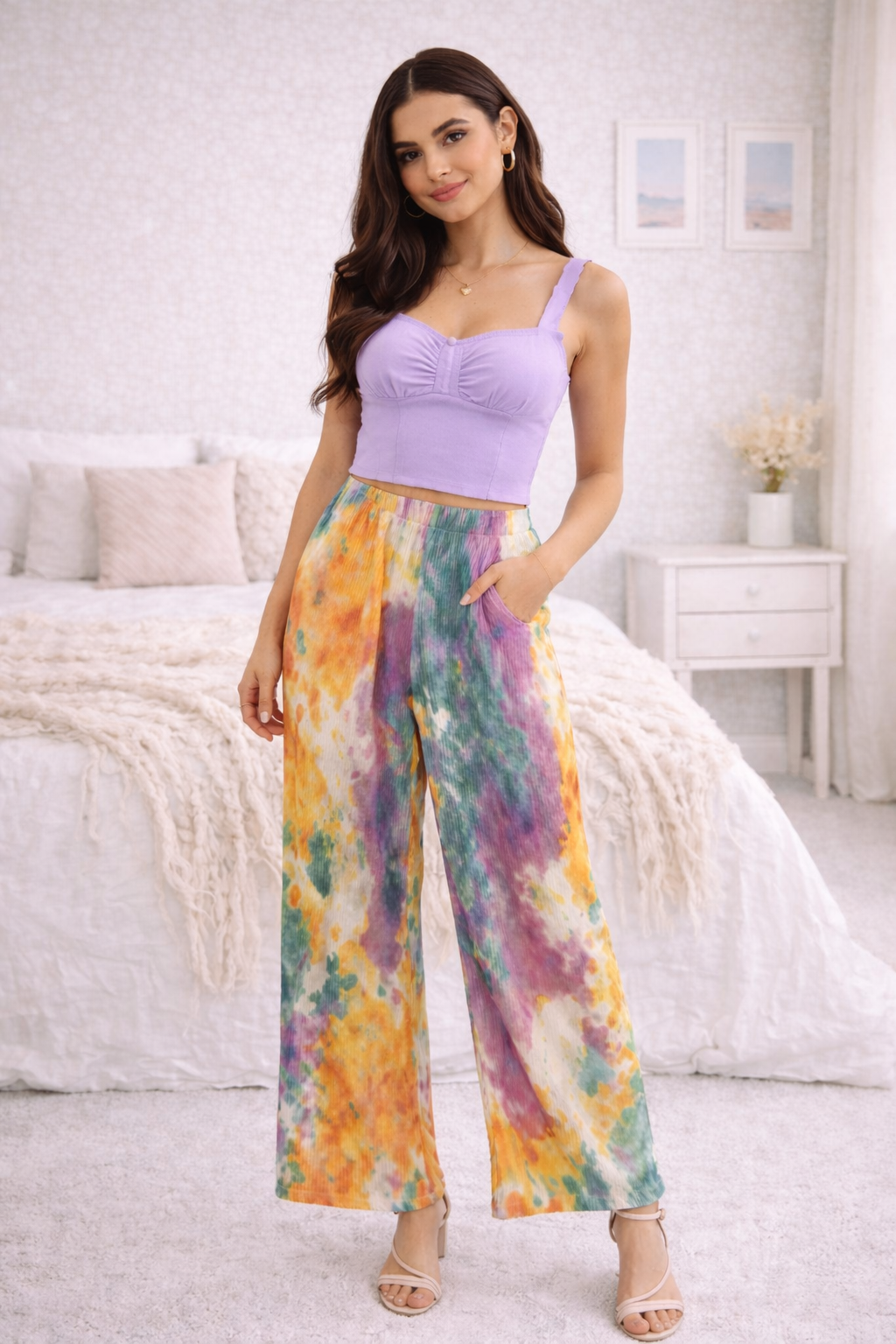 Colourful Pleated Pants - Made For Her Label