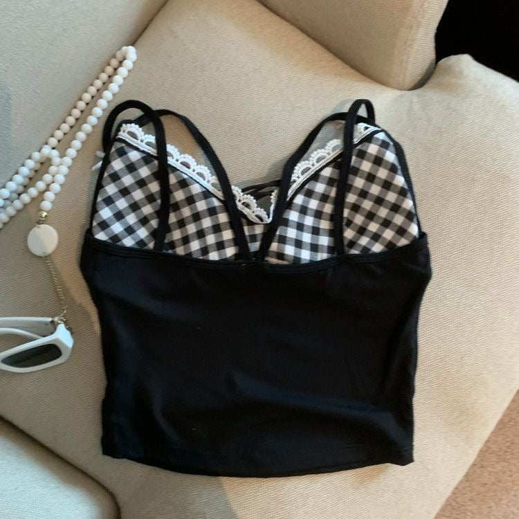 Seville Layered Cami Padded Crop Top - Made For Her Label