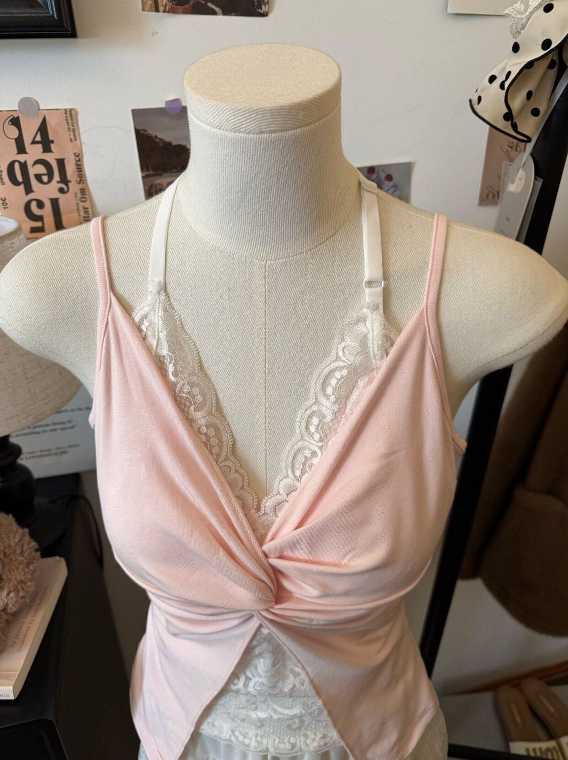 Vienna Lace Layered Twist Cami Top - Made For Her Label