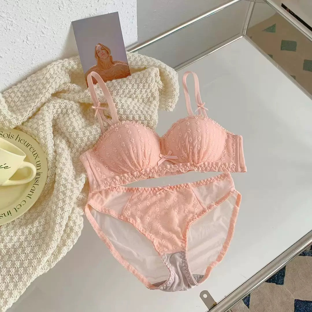 Monaco Blossom Lace Padded Bra & Panty Lingerie Set - Made For Her Label