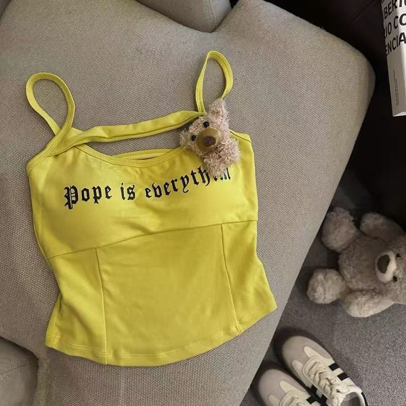 Sorrento Rebel Cutout Graphic Cami Top - Made For Her Label