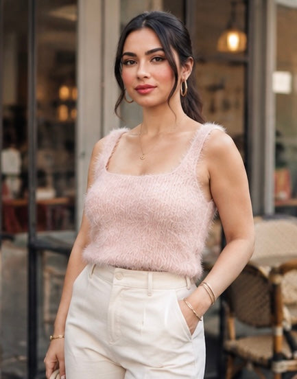 Ramona Furry Cami Top - Made For Her Label