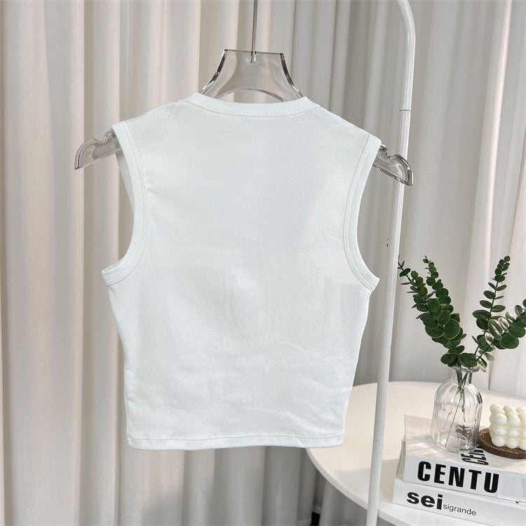 Elaria Essential Square Neck Crop Tank Padded Top - Made For Her Label