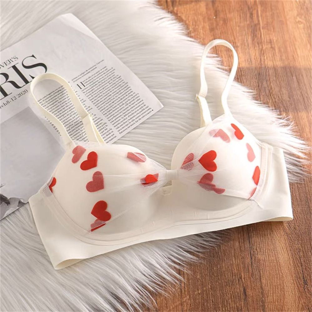 Valencia Sheer Heart Mesh Padded Bralette - Made For Her Label