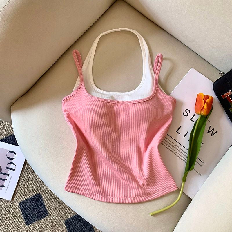 Avelisse Padded Ribbed Cami Top