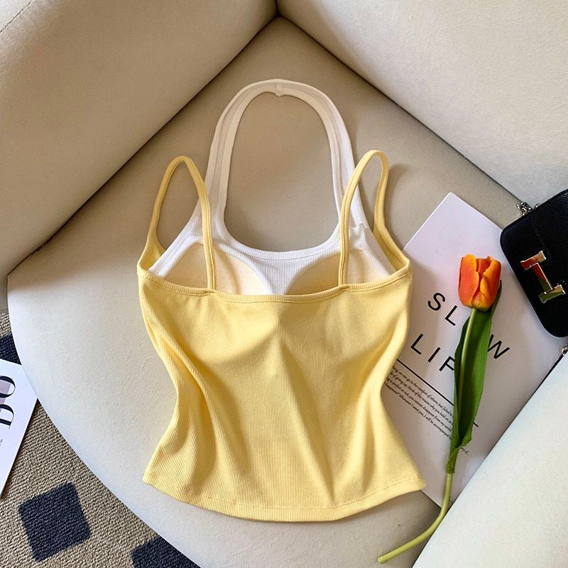 Avelisse Padded Ribbed Cami Top