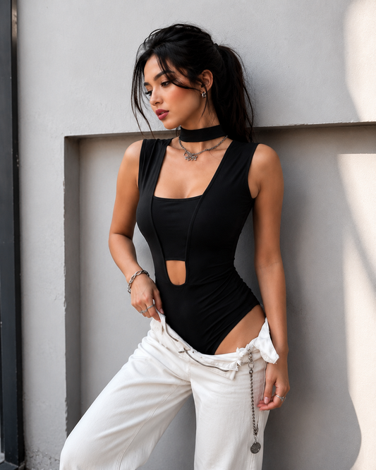 Giza Cut Out Bodysuit - Made For Her Label