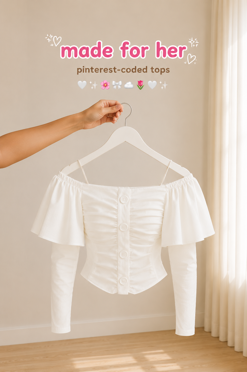 Morgan White Top - Made For Her Label