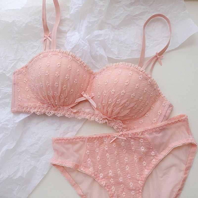 Monaco Blossom Lace Padded Bra & Panty Lingerie Set - Made For Her Label