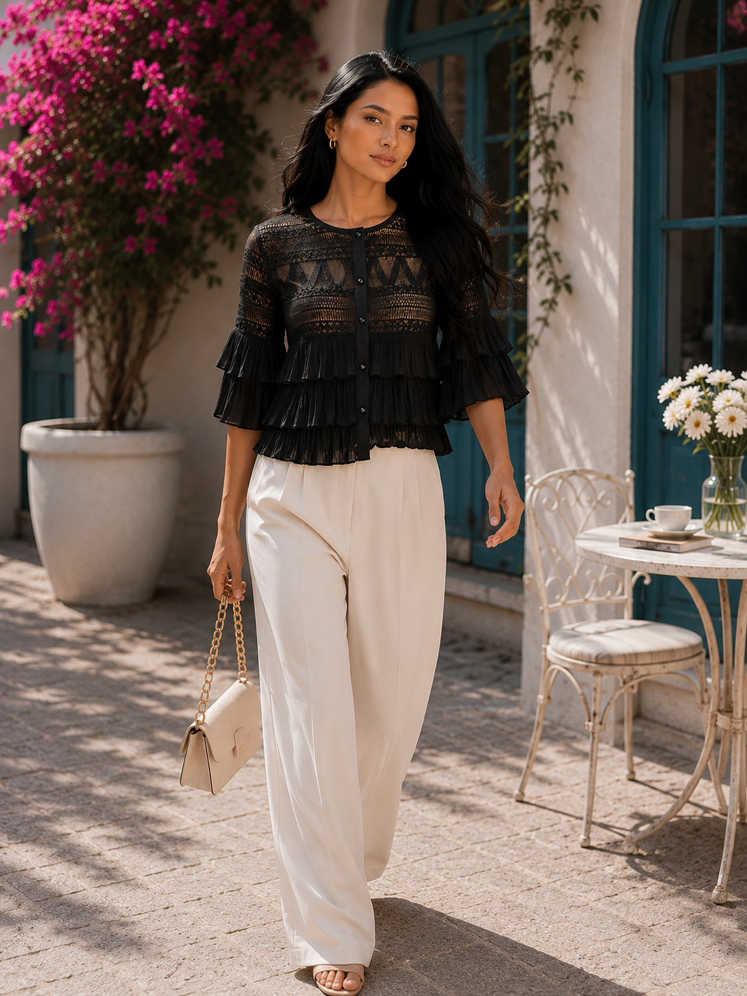 Destiny Fringe Lace Blouse - Made For Her Label
