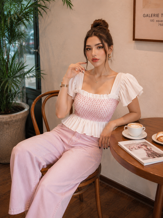 Garry Butterfly Sleeve Top - Made For Her Label